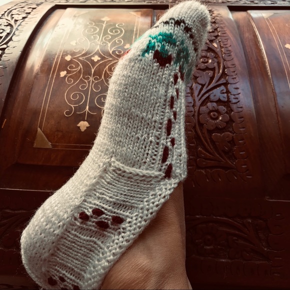 Handmade Knitted Slipper Socks - Picture 1 of 1